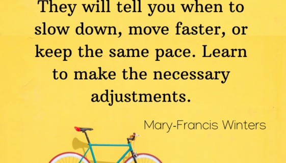 Be patient with yourself